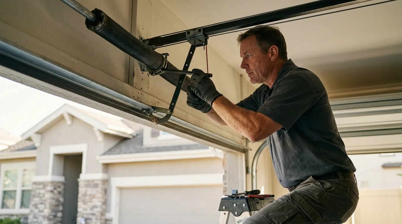 Broken Torsion Spring on a Streamwood Garage Door in Wheaton