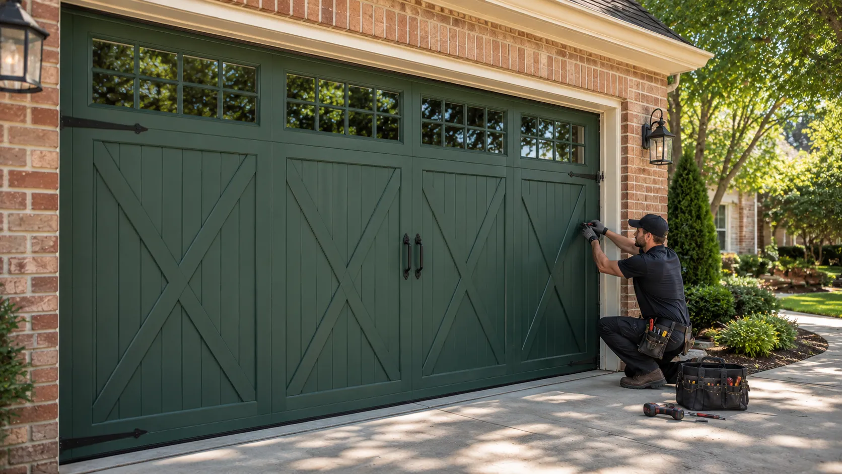 Garage door work on a home in Wheaton