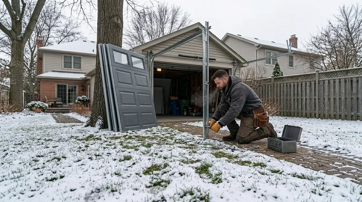 New Garage Door Installation for Winfield's 1986-Era Homes in Wheaton